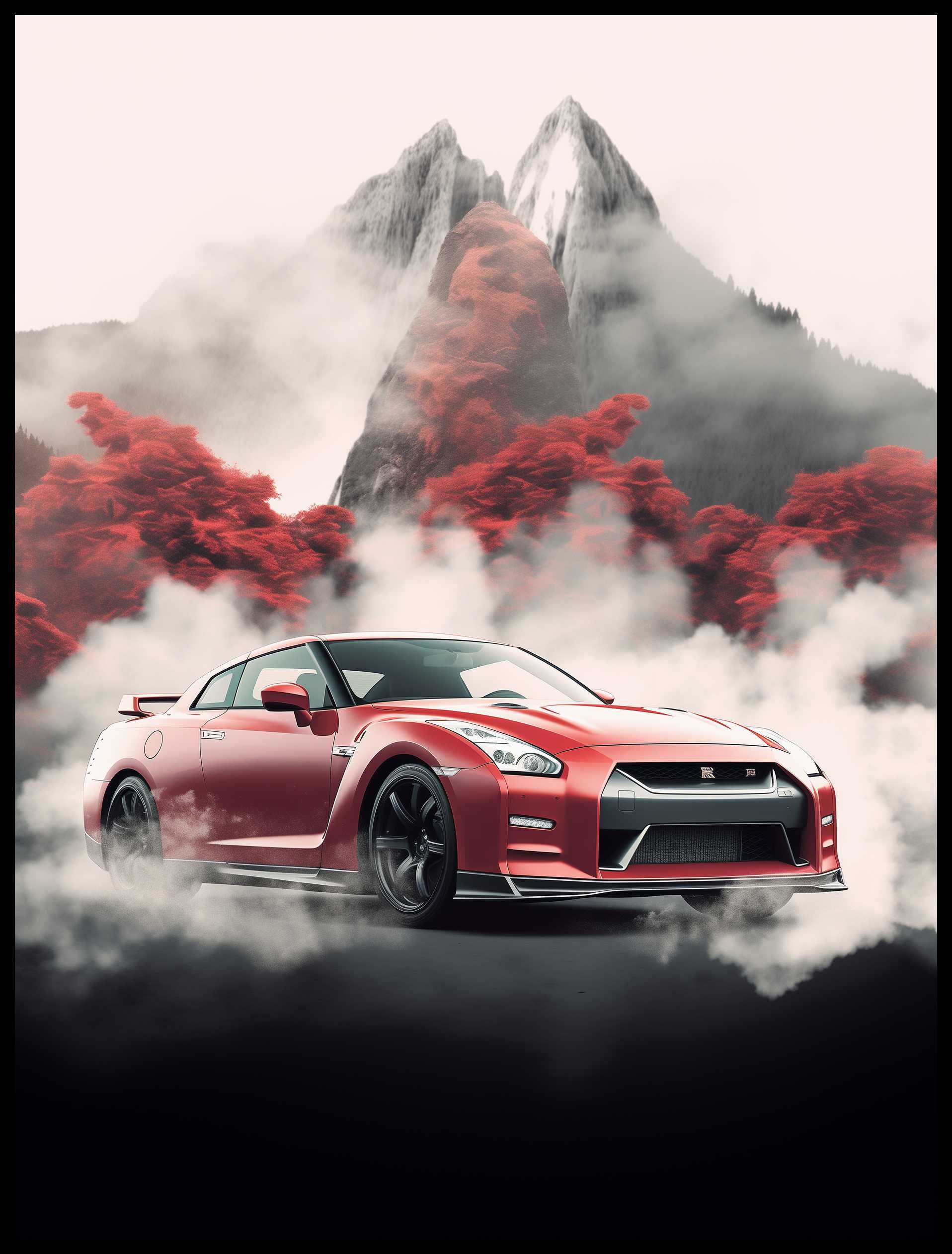 Plakat na Ścianę Obraz Nissan R35 GT-R Godzilla 40x50 cm ElliveX