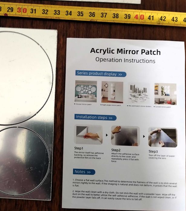 33 Autocolantes Espelhados Decoração Parede Novos