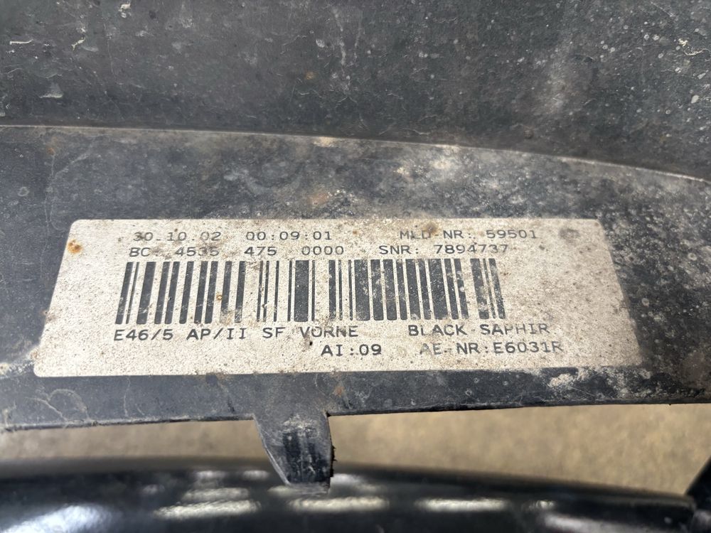 Zderzak mpakiet bmw e46 compact blacksaphire metallic