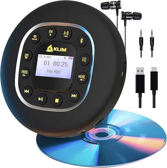 KLIM Journey przenośny odtwarzacz CD, radio FM, Bluetooth