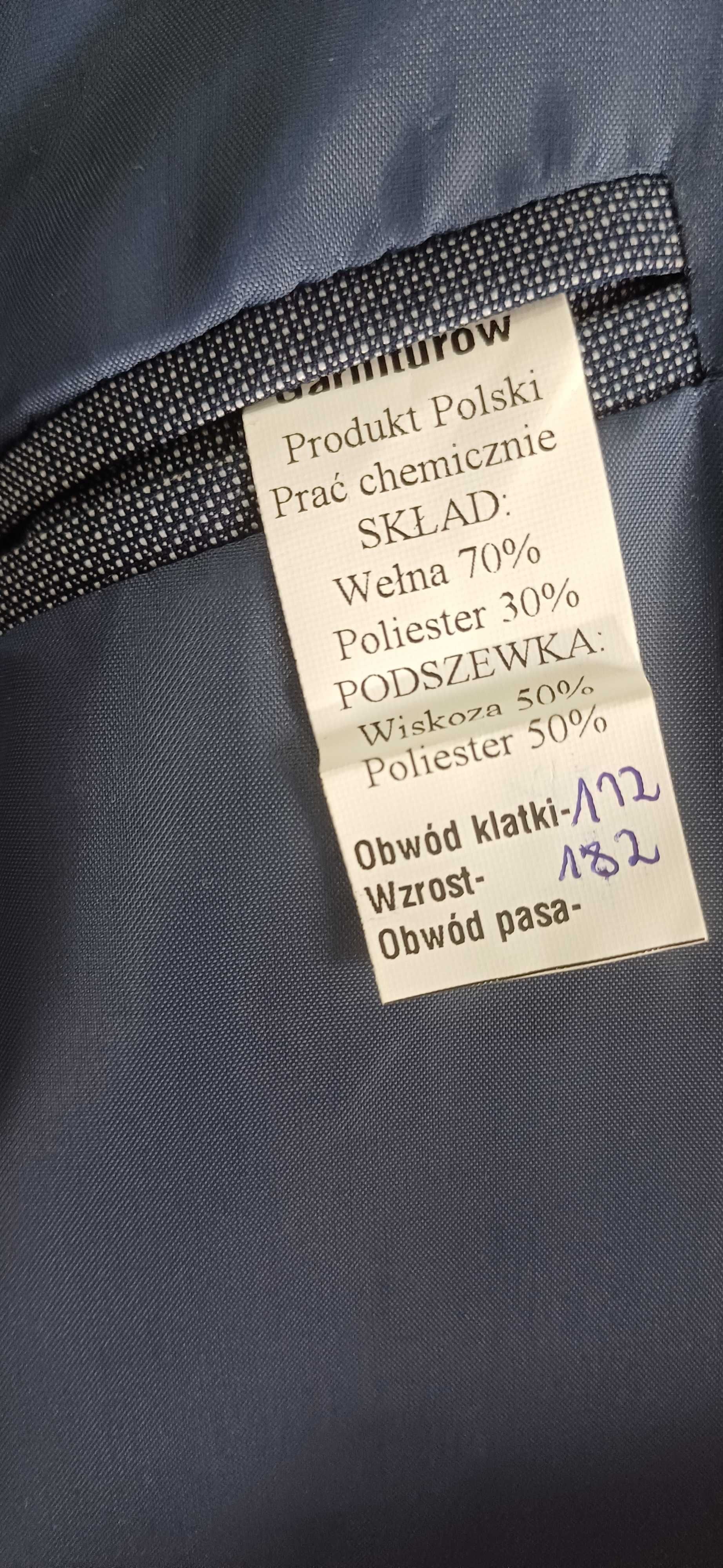 Garnitur męski szaro-niebieski XL