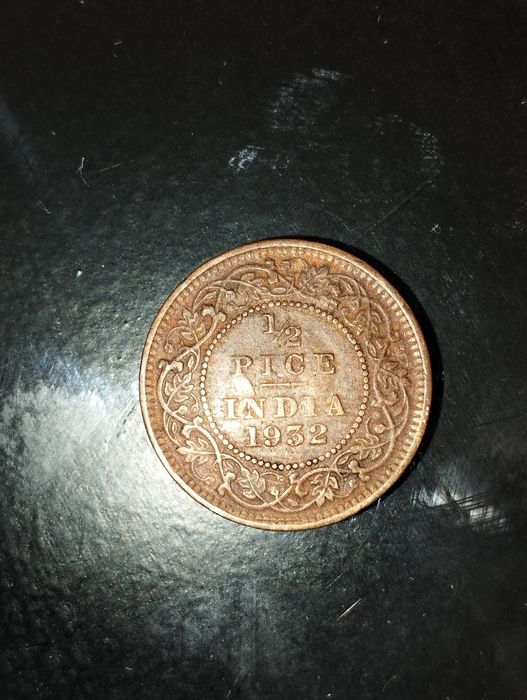 1/2 PICE 1932 Índia em bronze