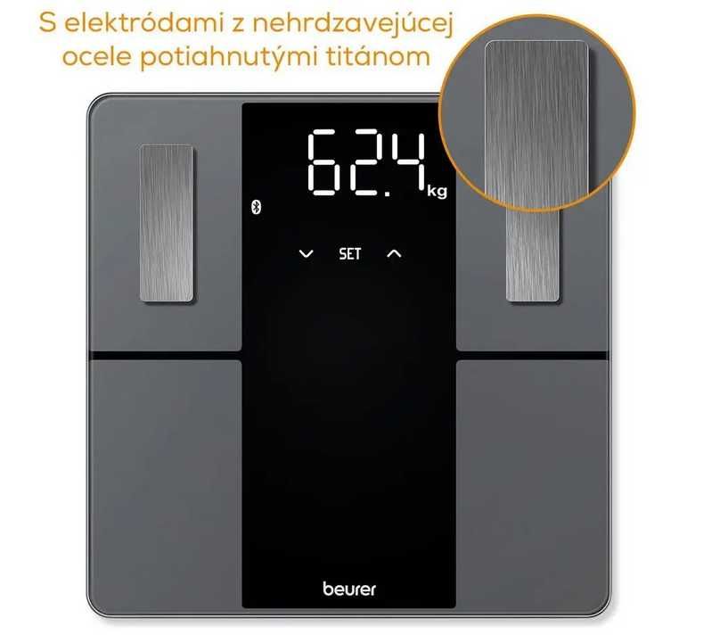 Waga łazienkowa Beurer BF 500 8 parametrów ciała aplikacja bluetooth