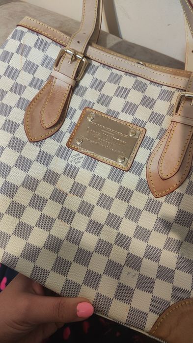 Torba duża LV dodatki ze skóry naturalnej