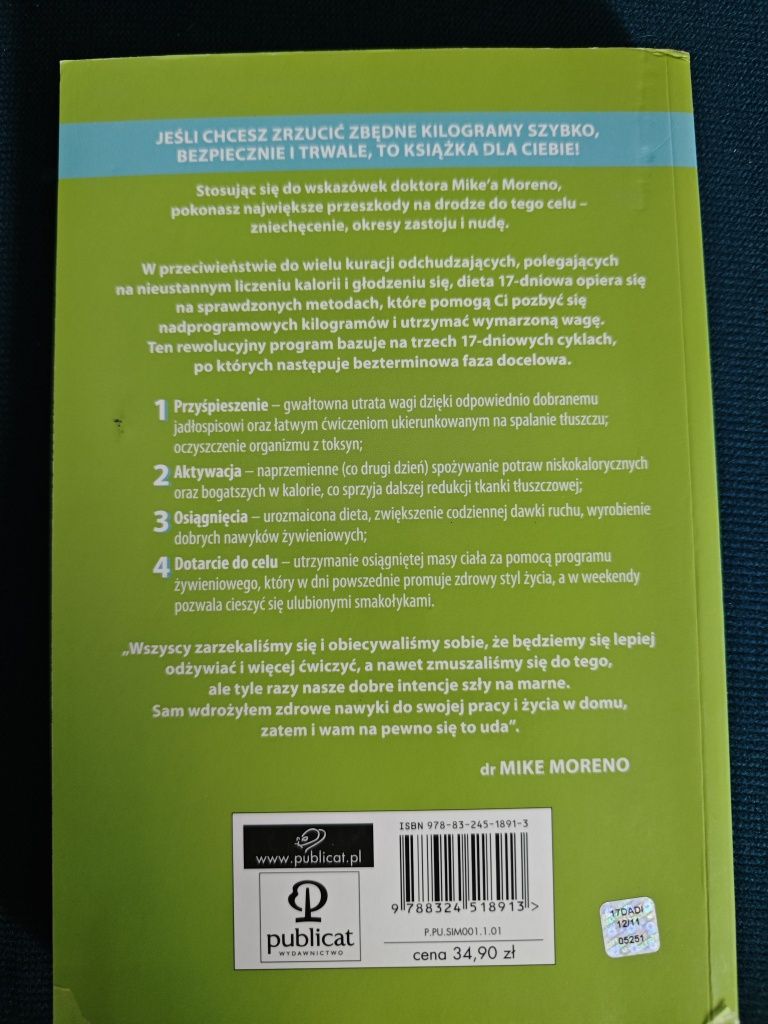 Książka Dieta 17-dniowa dr Mike Moreno