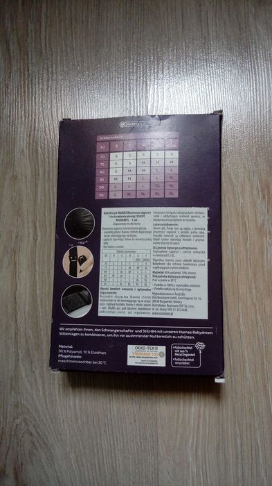 Biustonosz ciążowy i do karmienia, czarny S - nowy - BABYDREAM, Mamas