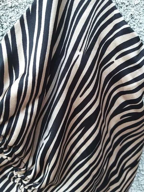 Top Estilo Zebra Castanho e Preto