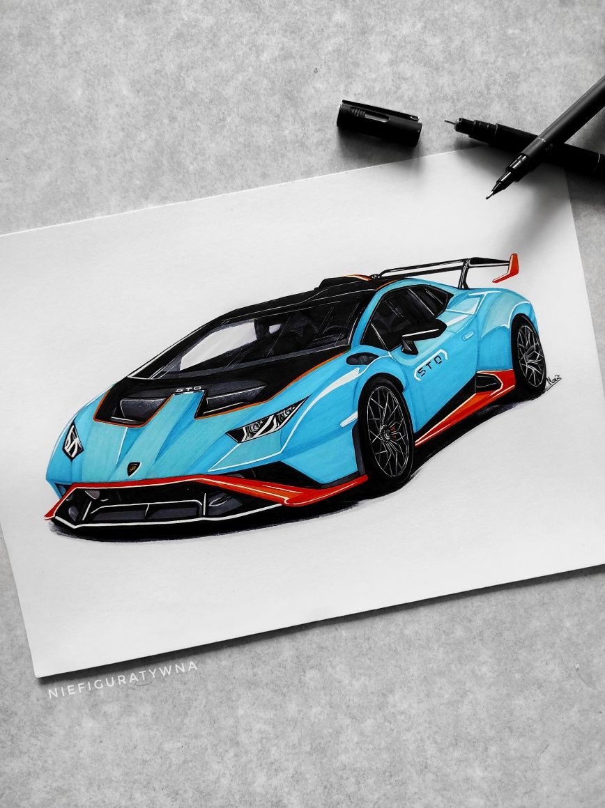Rysunek Lamborghini Huracan ST0 Prezent