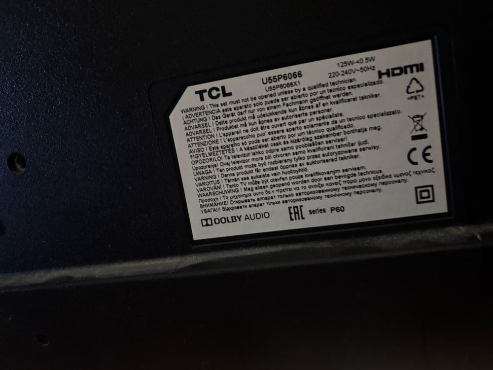 Телевізор TCL 55 діагональ