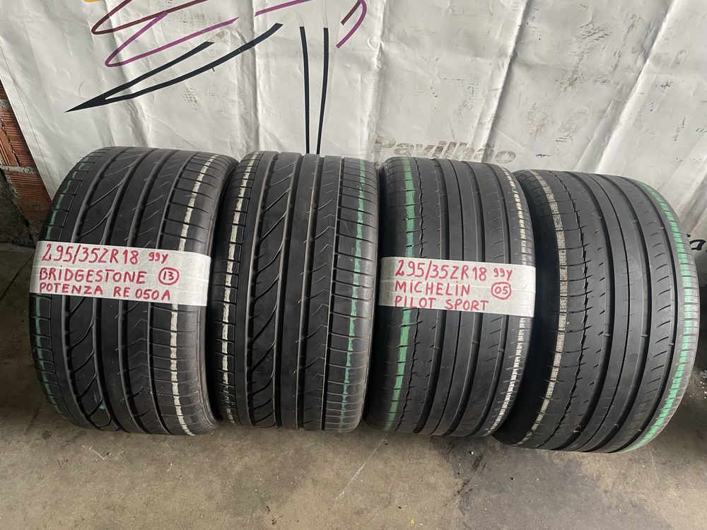 Pneus 295/35/18 Michelin + bridgestone Impecaveis