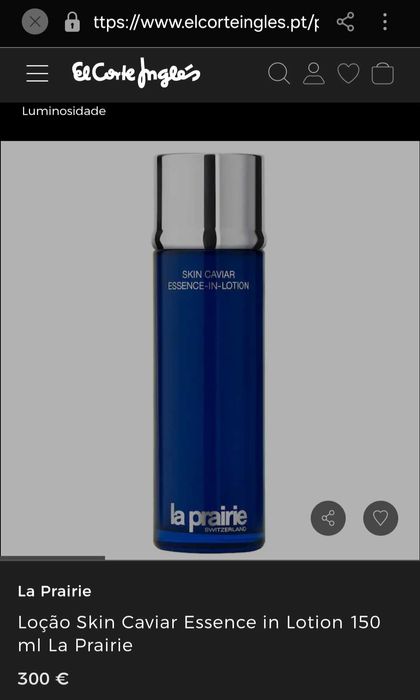 Loção corporal de luxo