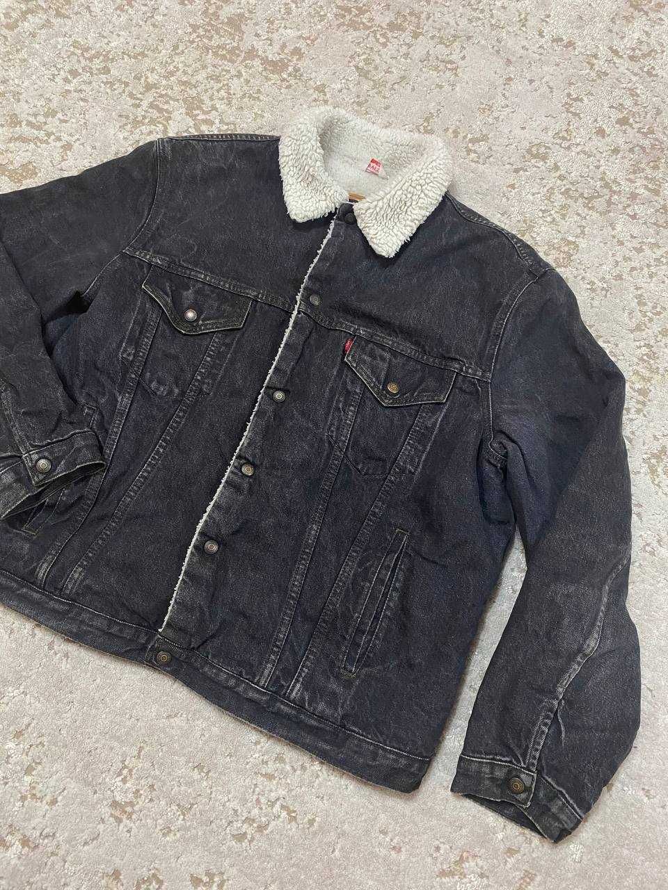 Винтажная зимняя куртка шерпа от levis