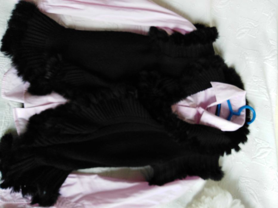 Kamizelka, obszycie z lisa, krolika, futro naturalne, skora naturalna