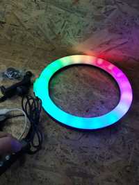 Кольцевая светодиодная лампа с RGB подсветкой