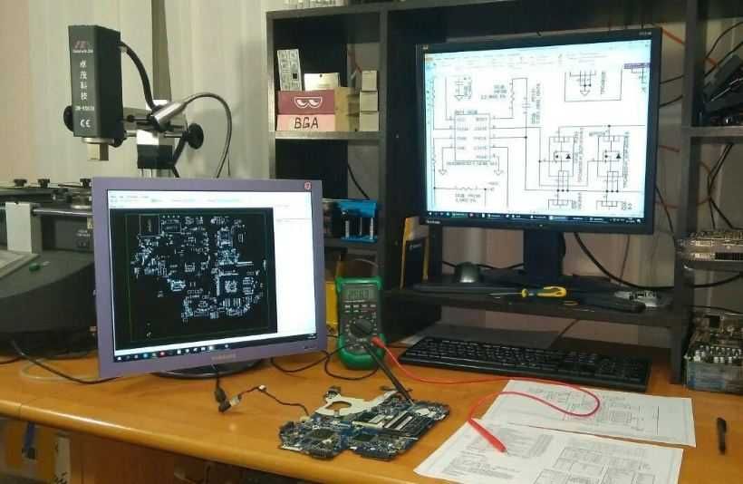 Ремонт видеокарт ноутбуков пк Nvidia GTX AMD HD RX ребол чипа и памяти