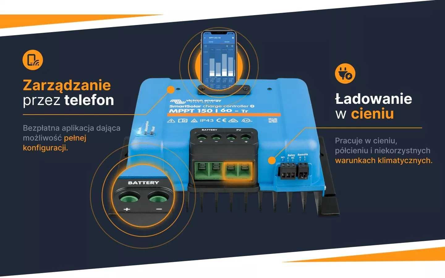 Regulator ładowania SmartSolar MPPT 150/60 Tr BlueTooth Victron