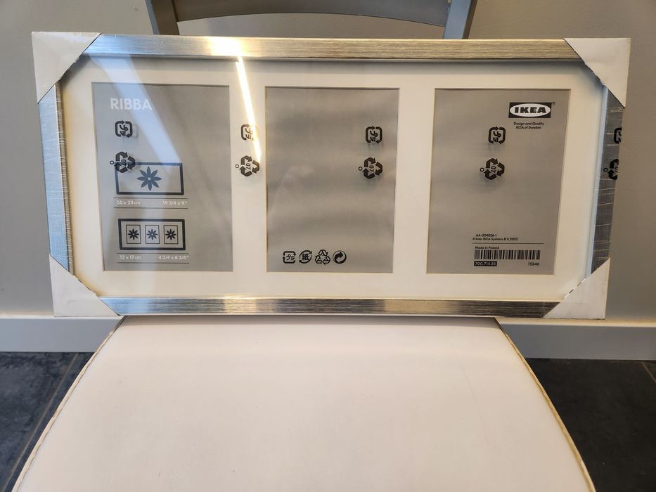 Moldura cor inox Ikea rectangular