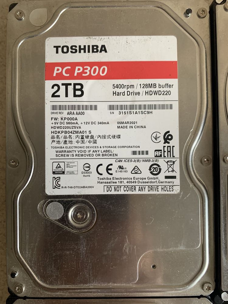 Жорсткие диски 6tb/4tb/2tb/500gb идеальное состояние