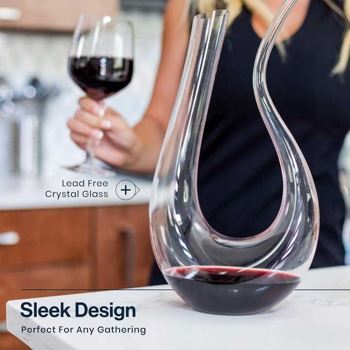 Karafka do wina ze szkła kryształowego o pojemności 750 ml