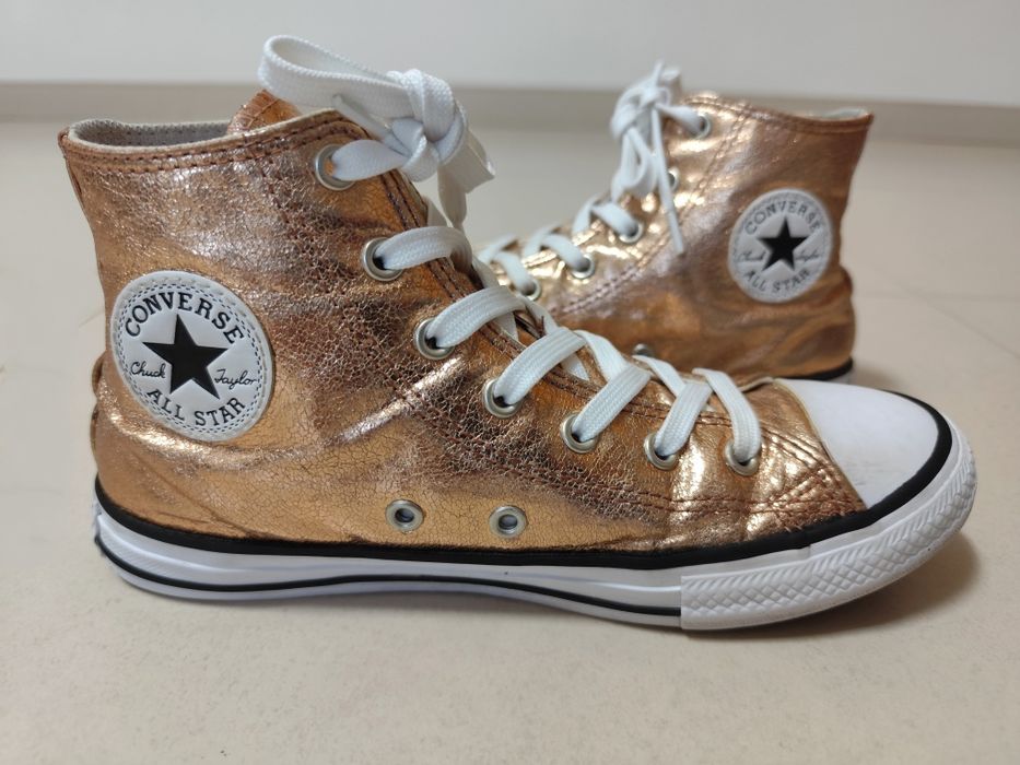 Sapatilhas Converse All Star Douradas (Tam. 35)
