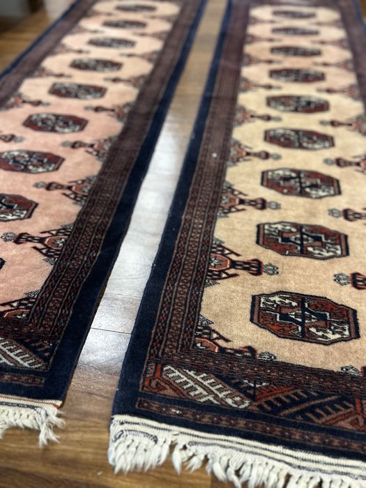 Tapetes bukhara, originais em pura lã feito à mao, lavado, 152x48