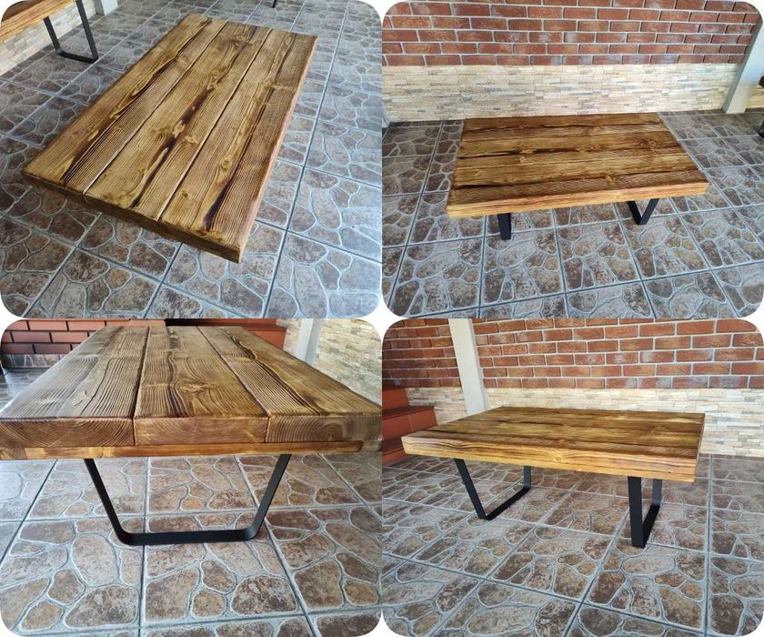Szafka RTV Stolik kawowy komplet STARE DREWNO Loft Rustic Retro