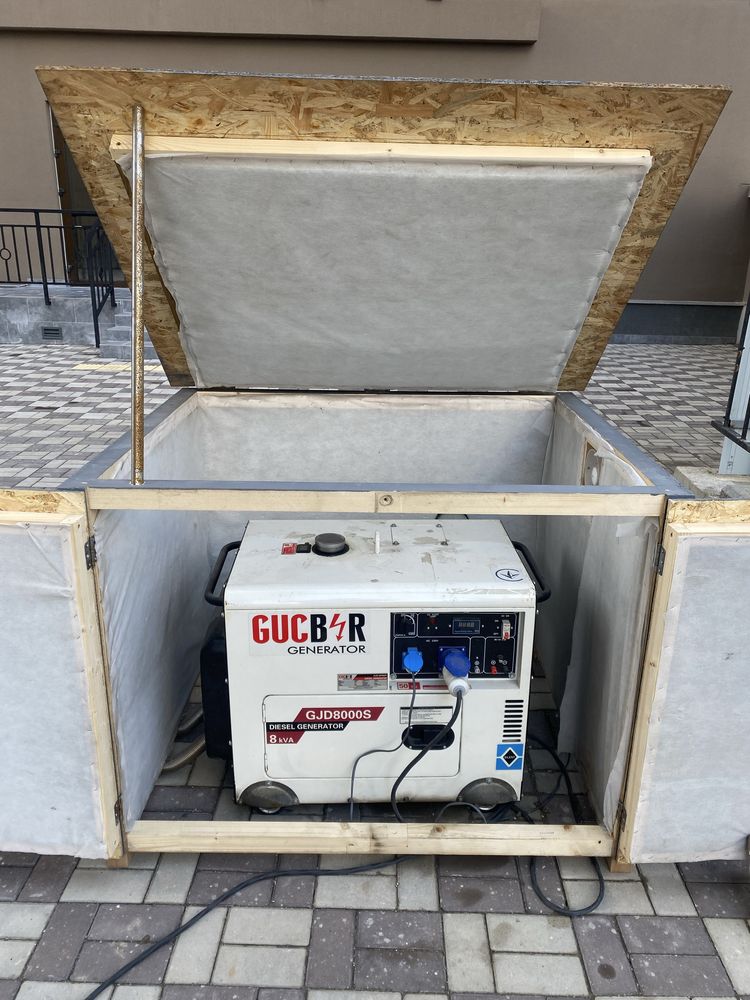 Продам дизельный Генератор Gucbir 8000S 8 kVA + Короб + Кабель 45м