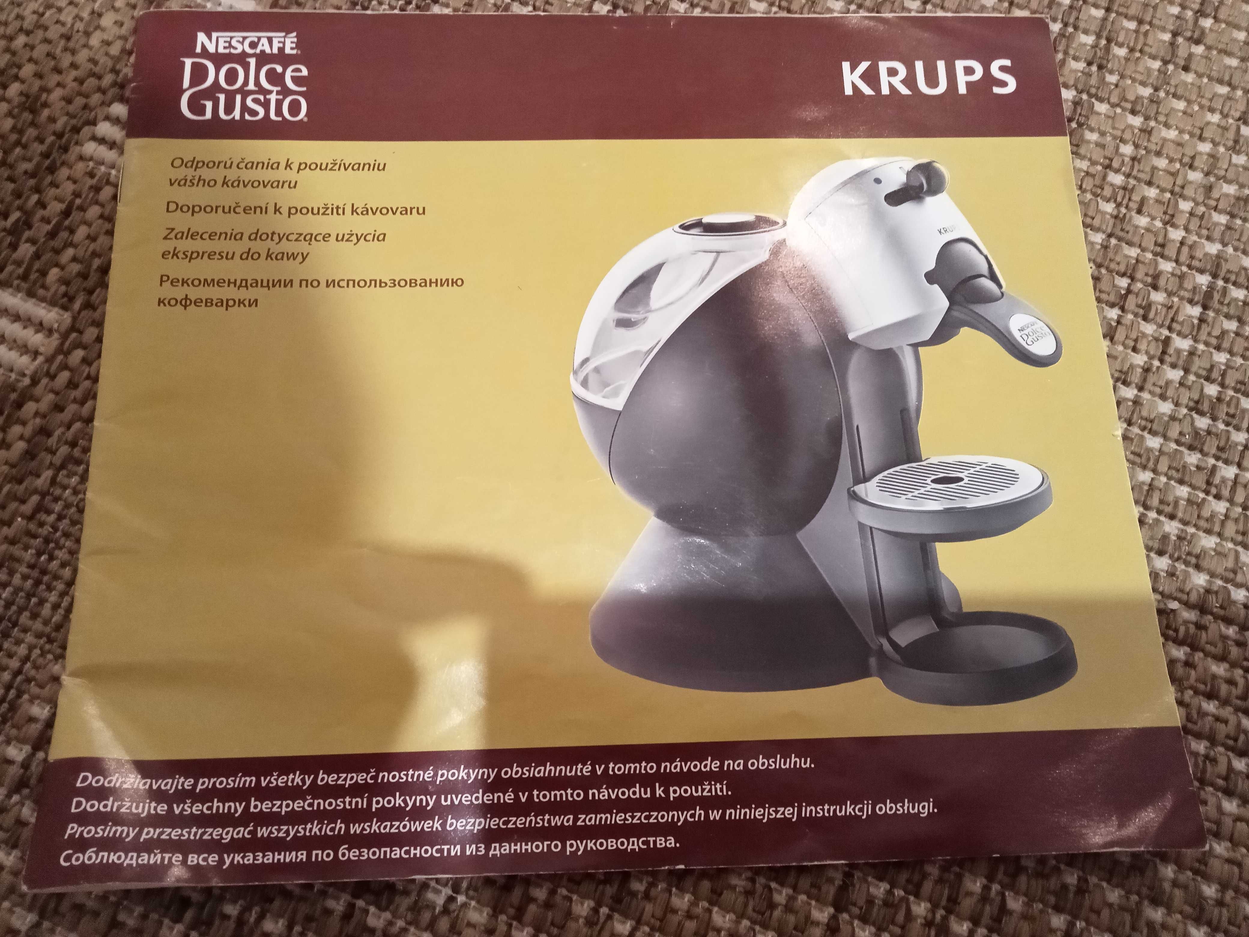 Ekspres do kawy Dolce Krups+instrukcja+2 szklanki Dolce Krups+gratis 2