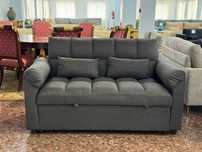 Sofá cama cinza de casal com entrega gratis!!
