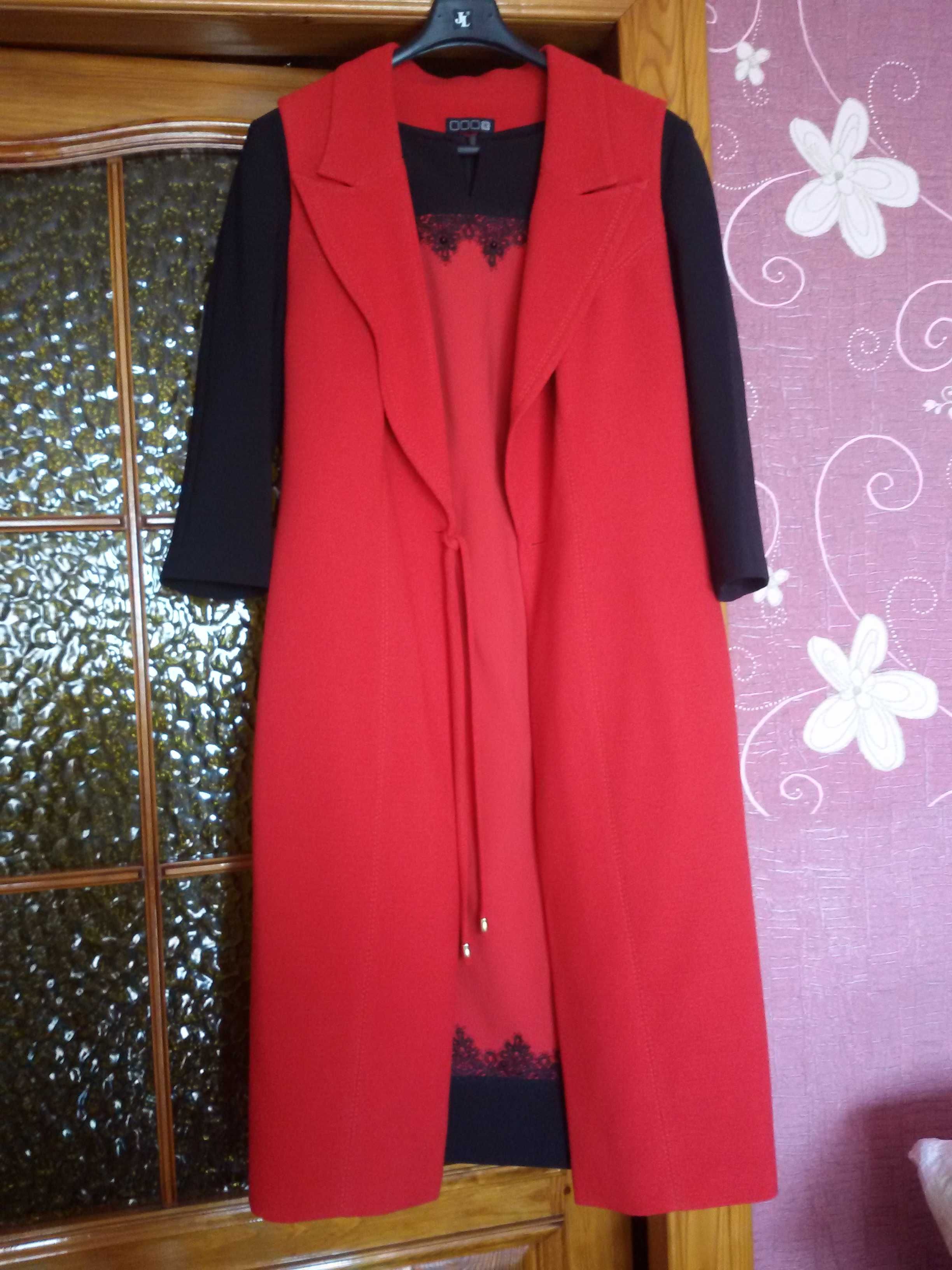 Стильное женское платье-красного цвета, торговой марки "Д/ Э".J&L.р 54