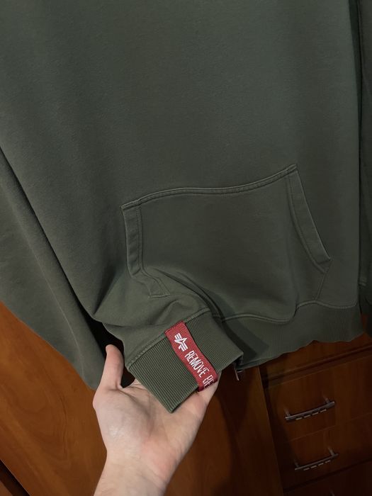Худи Alpha Industries хаки M-L новое