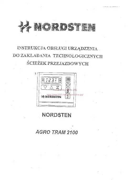 Instrukcja obsługi siewnika Nordsten Agro Tram 2100