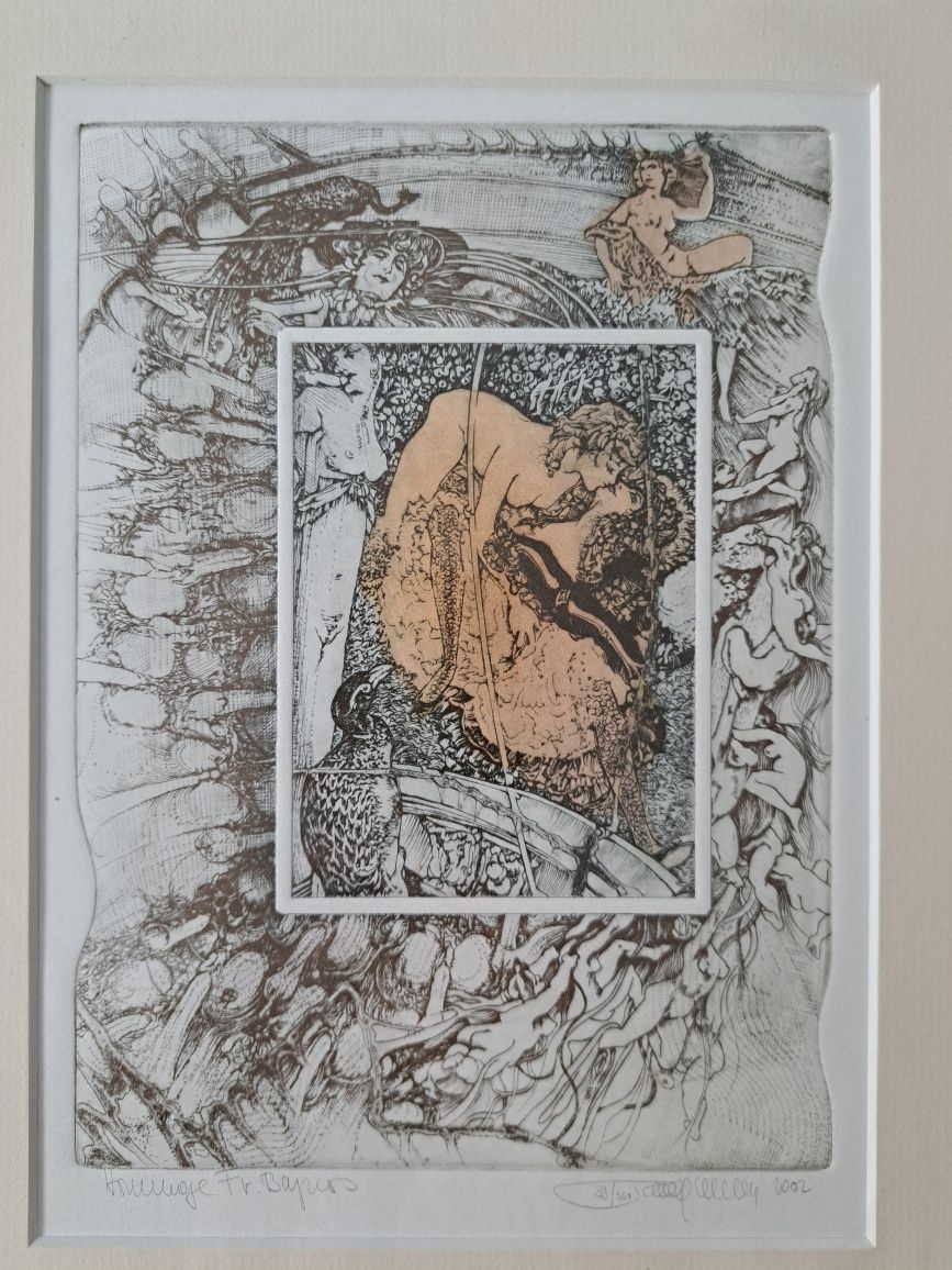 Paweł Hlavaty dwa obrazy - grafiki - Erotyki