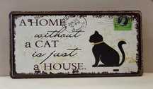 Placas metálicas "Cães e Gatos"