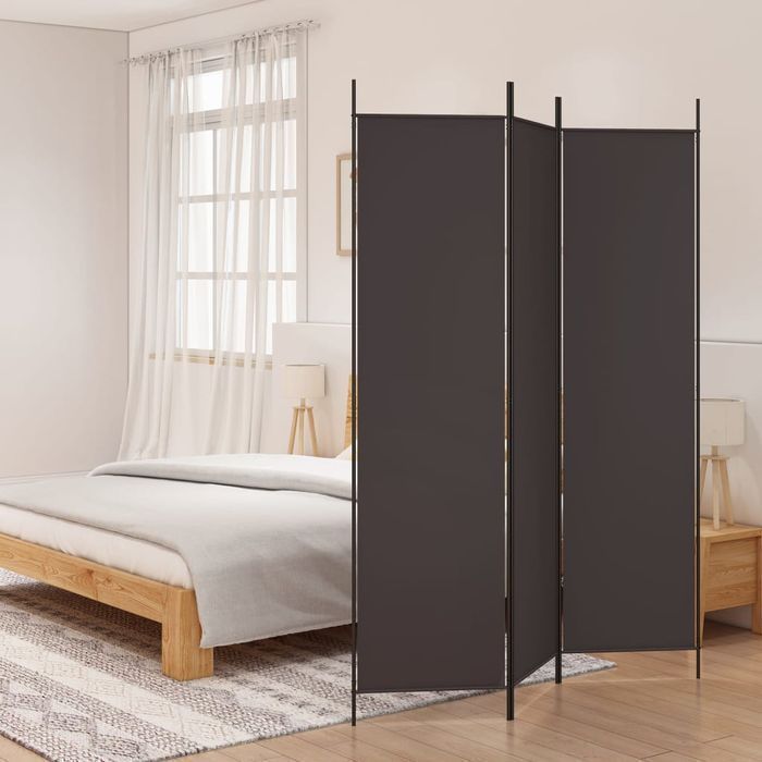 Parawan 3-panelowy Vidaxl Brązowy 150x200 cm Tkanina