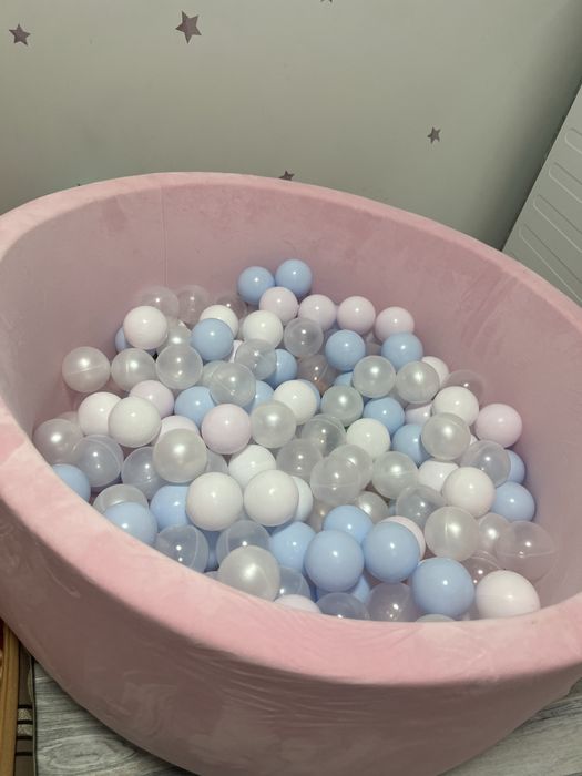 Сухий басейн з кульками рожевий 100см