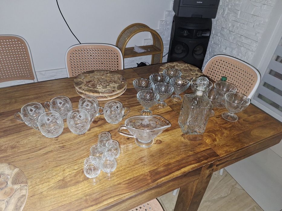 Sprzedam zestaw PRL vintage retro kryształ kryształy stare karafka kie
