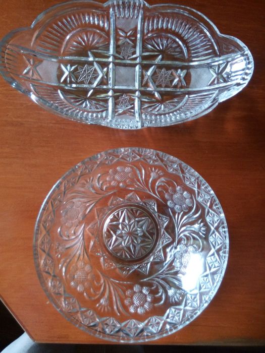 Duże salaterki miseczki kryształ szkło misy miski   szklane