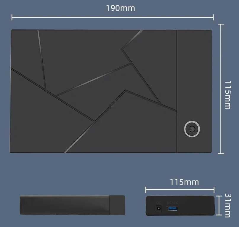 Карман SATA-USB 3.0 для HDD \ SSD  3.5" & 2.5", до 18Тб. Новый!