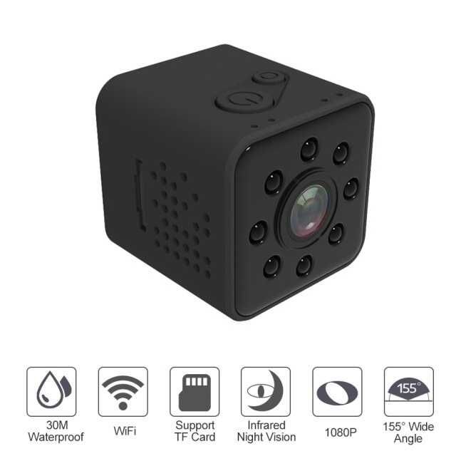 Mini Câmera WIFI SQ23 Full HD 1080P c/ Visão Noturna e à Prova de Água