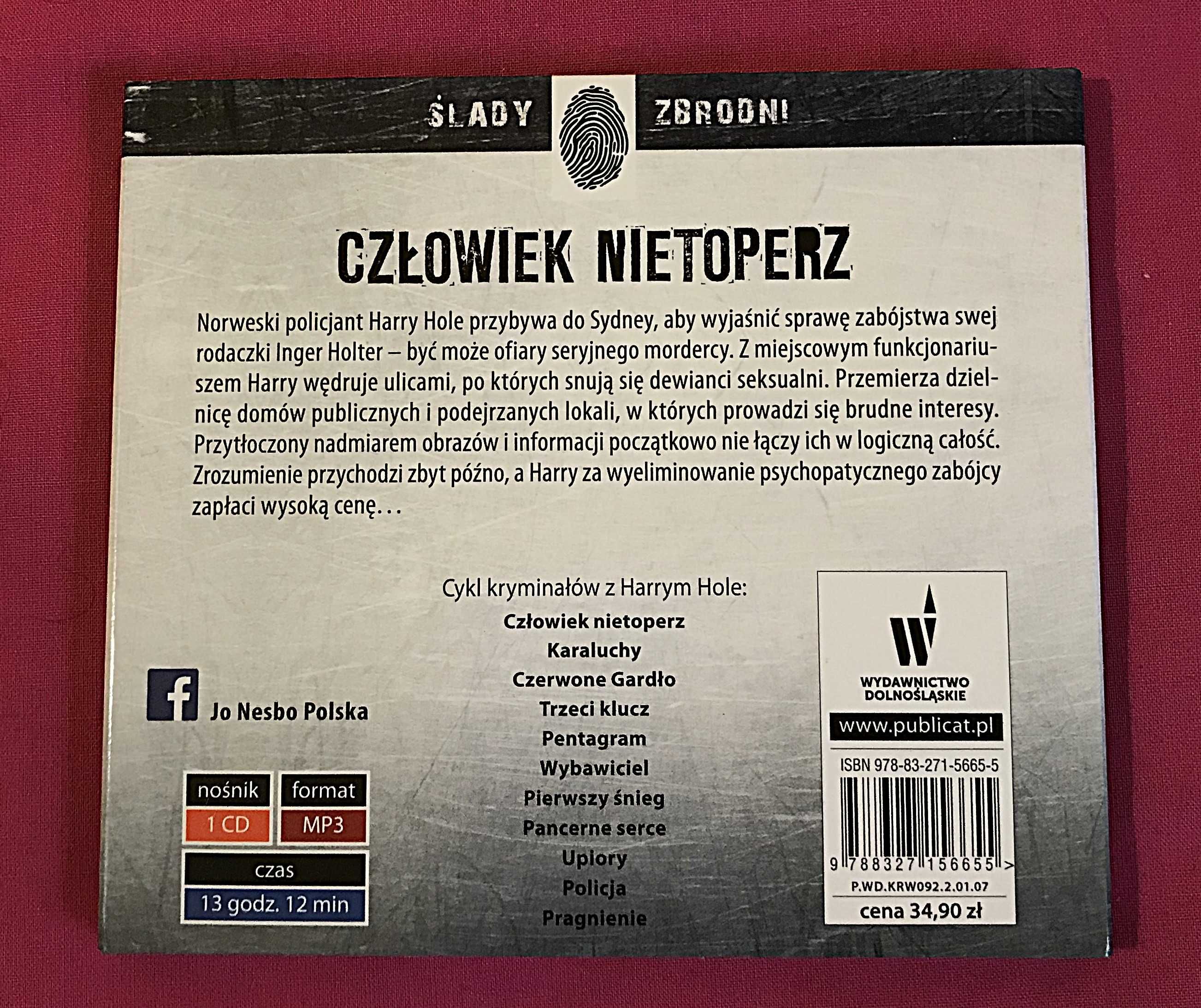 audiobook człowiek nietoperz jo nesbo kryminał sensacja thriller