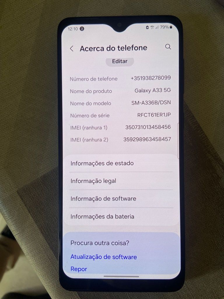 Samsung A33, como novo sempre usado com capa