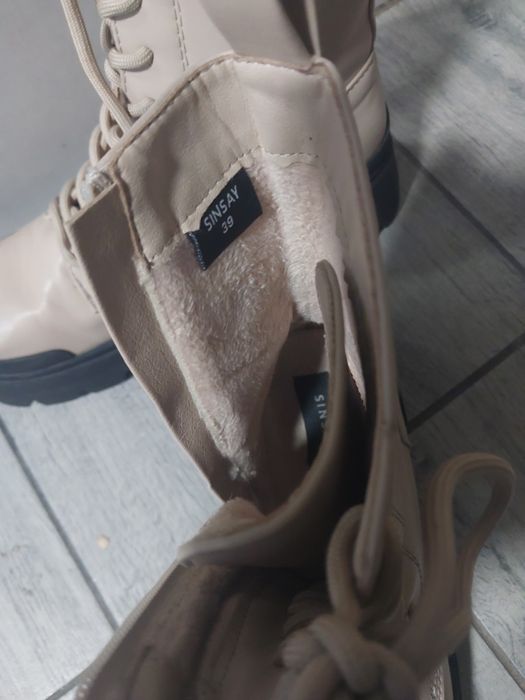 Trapery zimowe beżowe