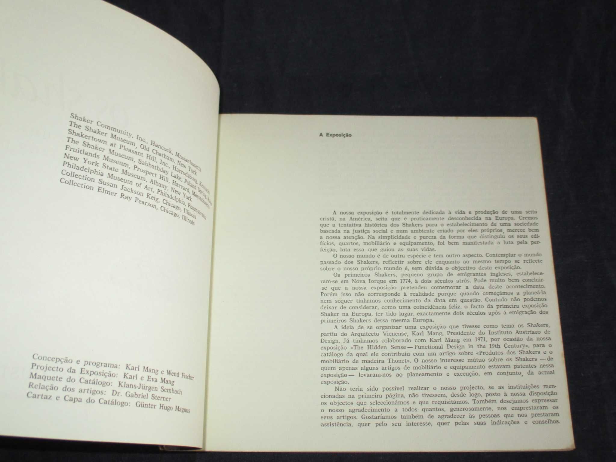 Livro Os Shakers Gulbenkian 1977