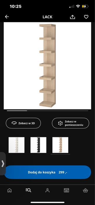Regał ikea lack 30x190cm
