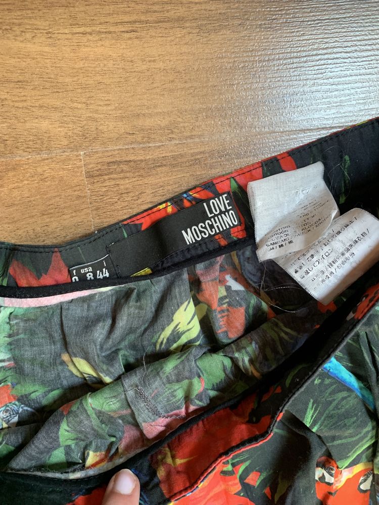 Spodnica papugi kwiaty love moschino m cudo