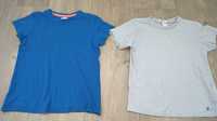 Koszulki t-shirt r.122 niebieska i biała