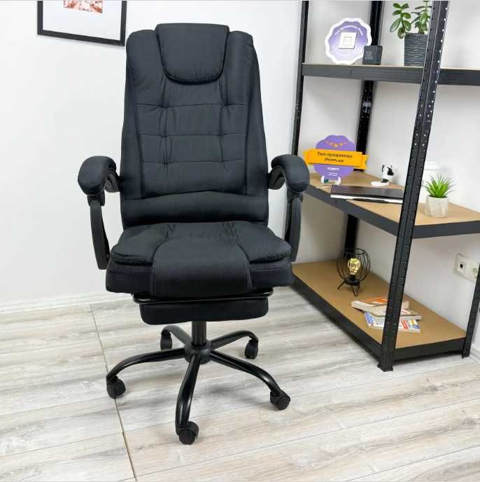 Офисное игровое кресло DEXON ткань экокожа подставка для ног Скидка