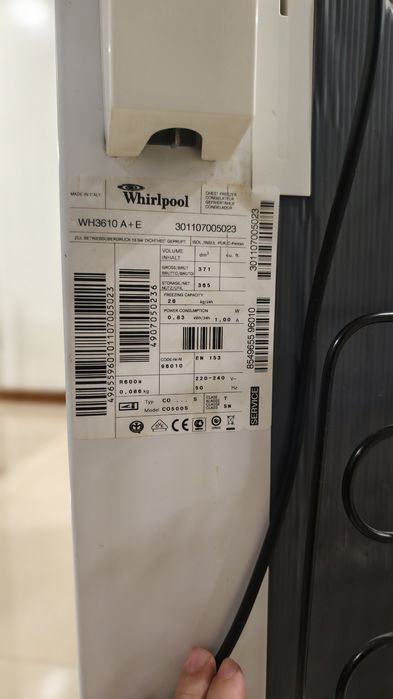 Arca Whirlpool 6 sense wh3610 A+E 365L