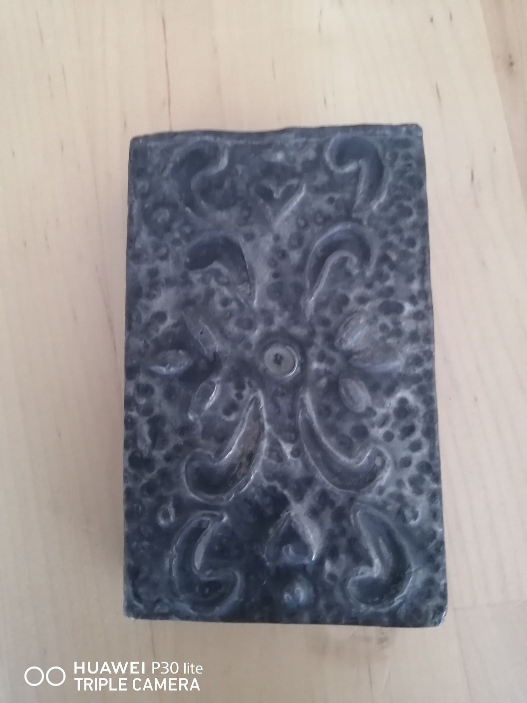 Porta caixa de fósforos em estanho